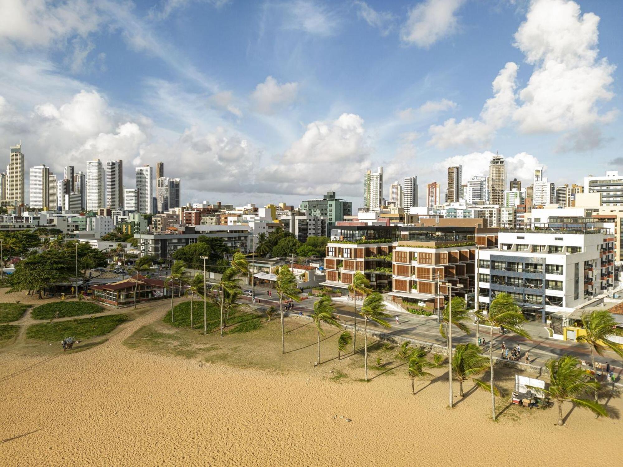 Ba'Ra Hotel João Pessoa Dış mekan fotoğraf Aerial view of the new city of Fortaleza